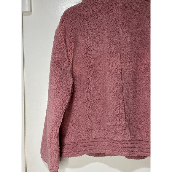 Free People Joplin Faux Fur Cozy Teddy Jacket Smoked Pink Size Large NWT Slouchy - Picture 13 of 15